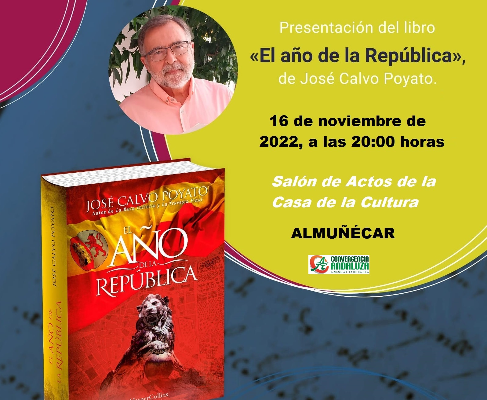 El escritor José Calvo Poyato presenta este miércoles en Almuñécar su última novela, “El año de la República”